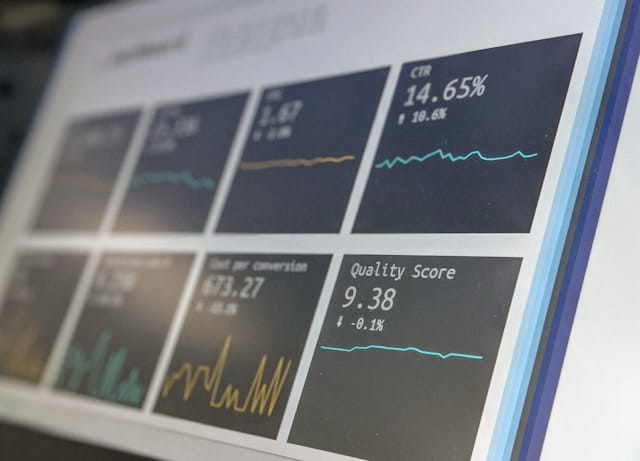 Datos en una pantalla