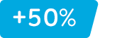 +50%